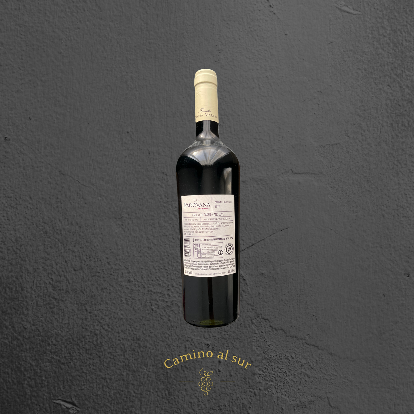 Familia Canepa Martin - La Padovana - Malbec Reserva - 2019 - 6er Karton